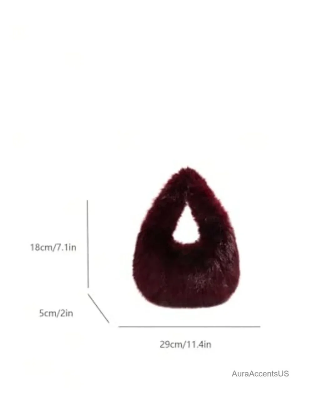 Faux Fur Hobo Bag Plush Fuzzy Soft Evening Party Furry Handbag